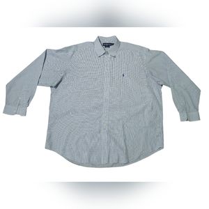 Ralph Lauren Mens Blake Shirt Adult Size XXL Blue/White Checkered
